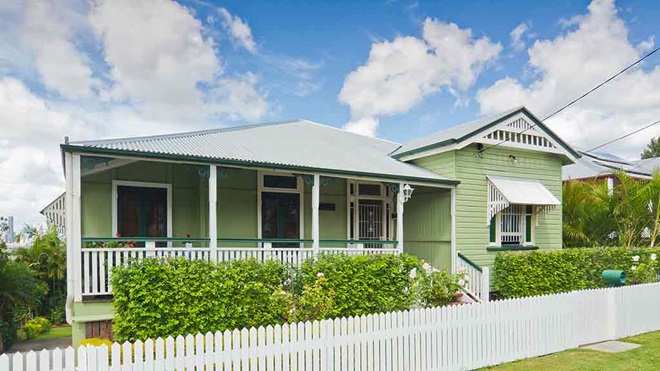 Pale green Queensland home